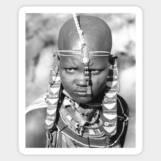 Portrait of a Maasai Warrior Sticker